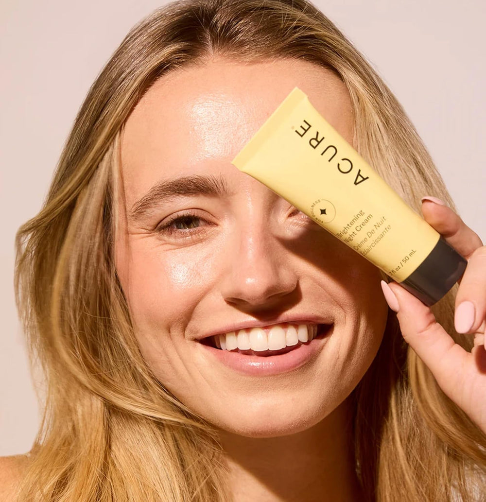 Acure Brightening Day Cream with argan oil detail for moisturization