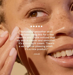 Acure Brightening Night Cream tube application suggesting overnight nourishment