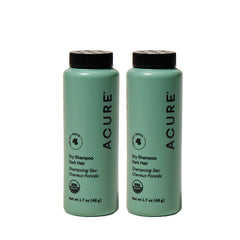 Acure dry shampoo brunette-tone-boost powder refreshes dark hair and enhances color