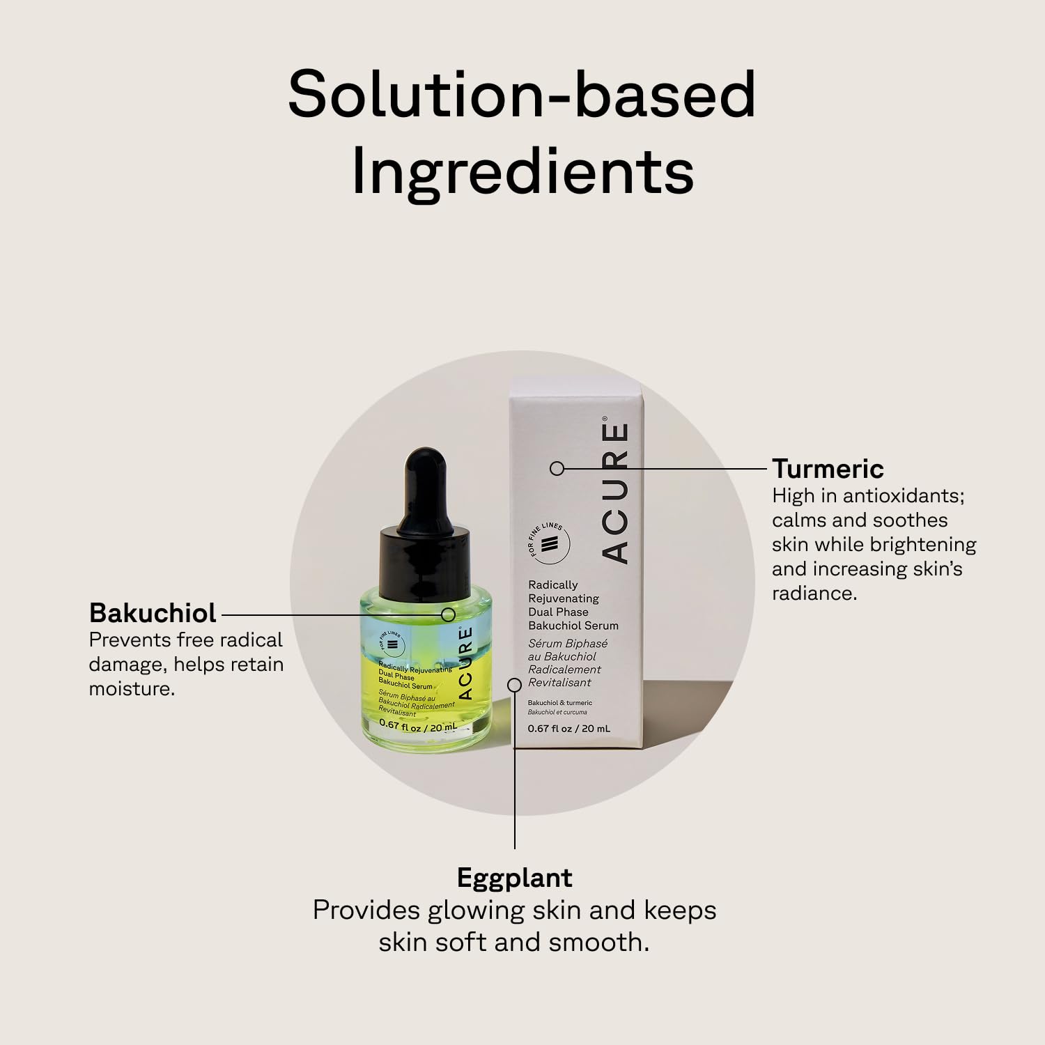 Acure dual-phase serum oil-drop shows luxurious hydration during routine.