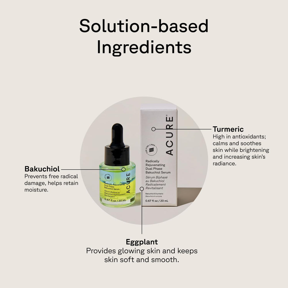 Acure dual-phase serum oil-drop shows luxurious hydration during routine.