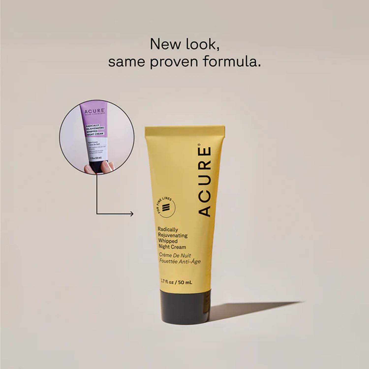 Acure night cream applying on face demonstrates soothing application for all skin types