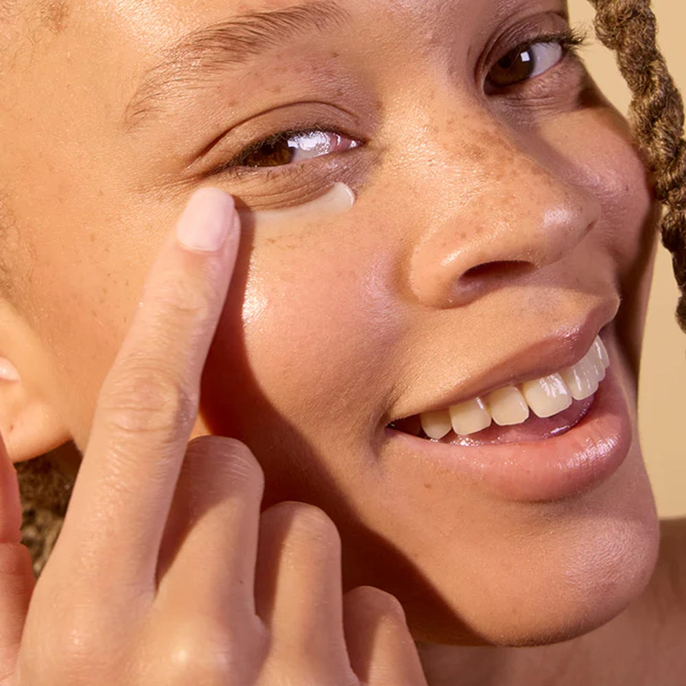 Acure Resilience Eye Balm packaging front emphasizing vegan, clean skincare