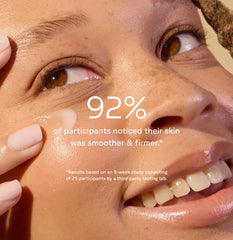 Acure Resilience Eye Balm being applied under the eye to smooth fine lines