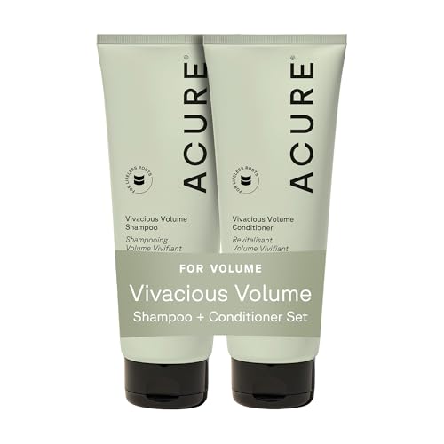 Acure Vivacious Volume Shampoo bottle front signaling lift and fullness for fine hair