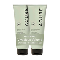 Acure Vivacious Volume Shampoo bottle front signaling lift and fullness for fine hair
