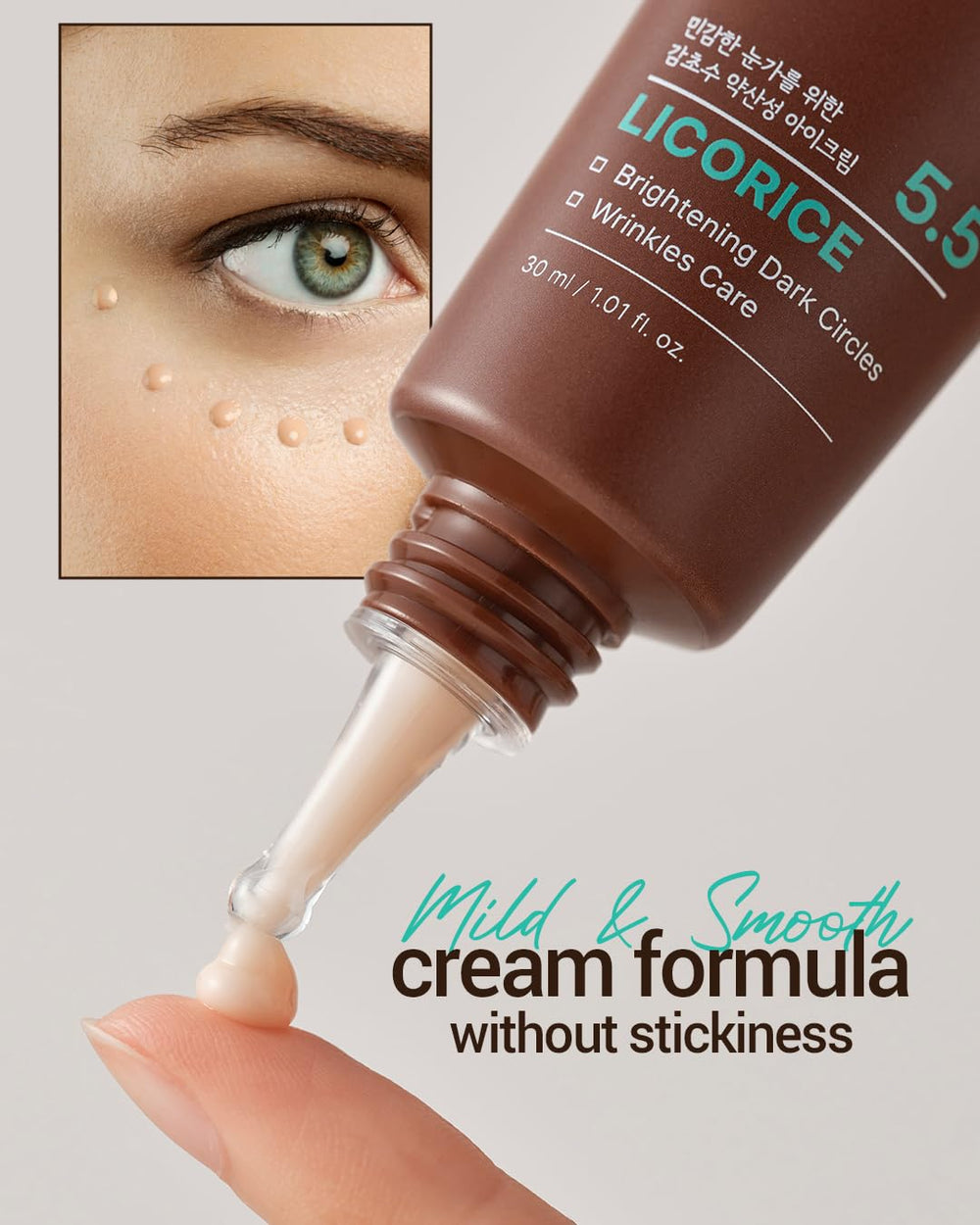 ACWELL eye cream silky texture close-up for smooth application.