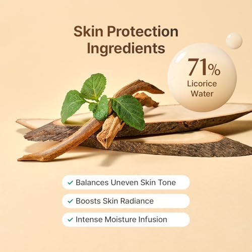 ACWELL Licorice hydration skin closeup emphasizes dewy nourished look.