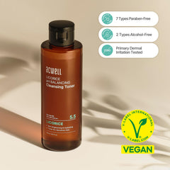 ACWELL Licorice pH toner rose extract close-up evokes soothing hydration.