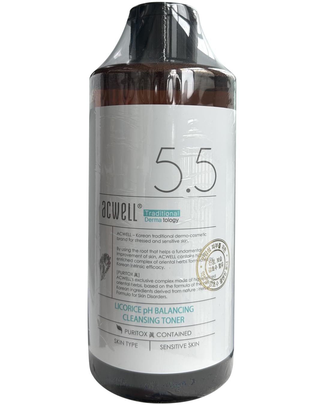 ACWELL Licorice toner with morning routine setup for clear canvas.