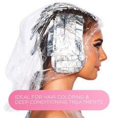 ADAMA disposable shower cap XXL clear monitor-progress friendly cap for color, conditioning, or perms.