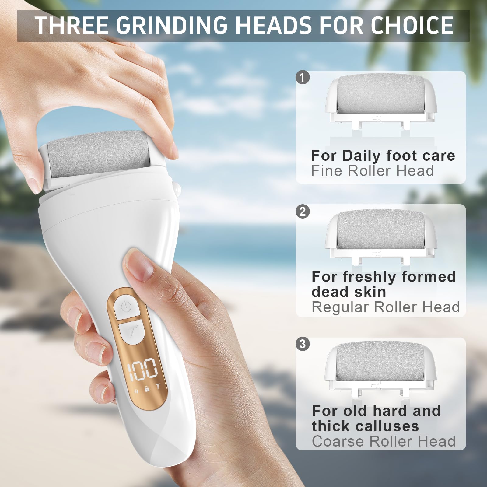 AdamPark LCD-display pedicure tool ready for precise foot care routines