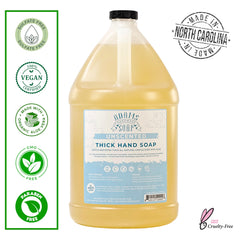 Adams Handmade Soap unscented castile ingredients-label shows natural oils and aloe for customizable non-toxic cleaning