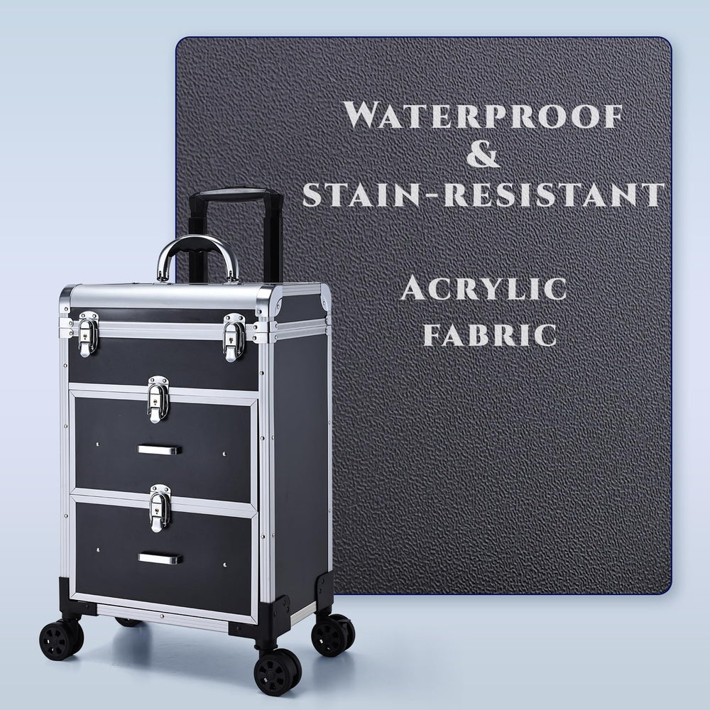 Adazzo multi-use cosmetics organizer supports nail art and hair styling setups.