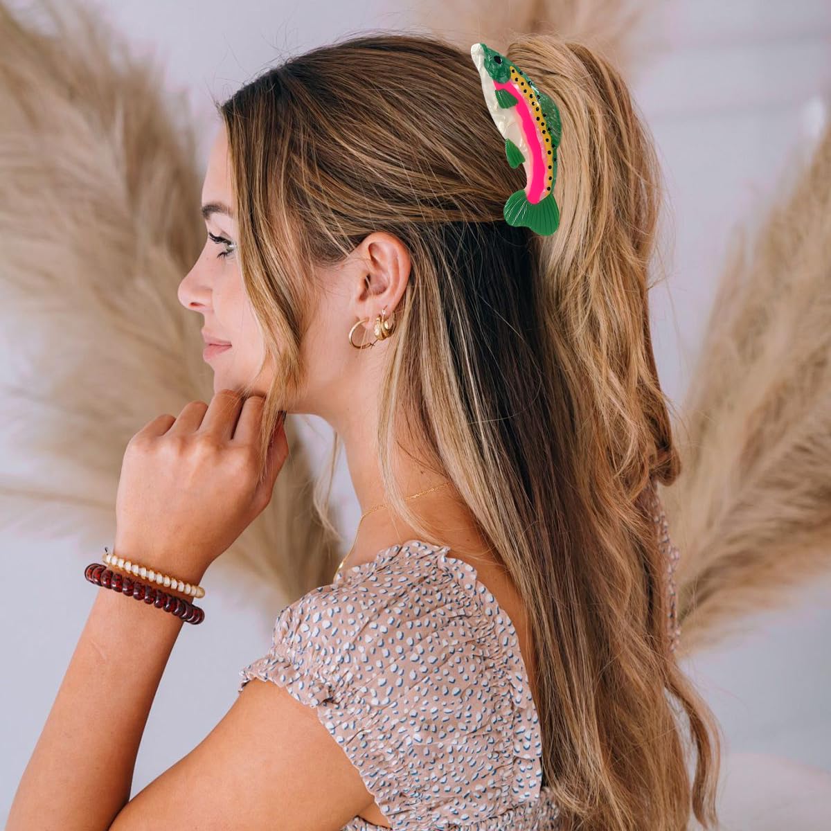 AddLotLot Salmon Hair Claw Clip suits all hair types with secure grip