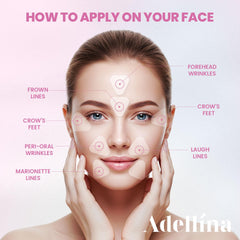 Adellina patches for smile lines provide gentle support to reduce nasolabial folds overnight.