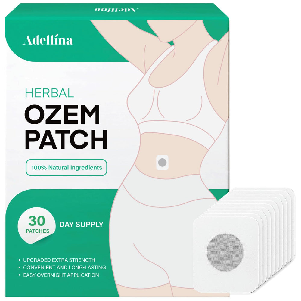 Adellina Ozempatch packaging shows branding and a compact box.
