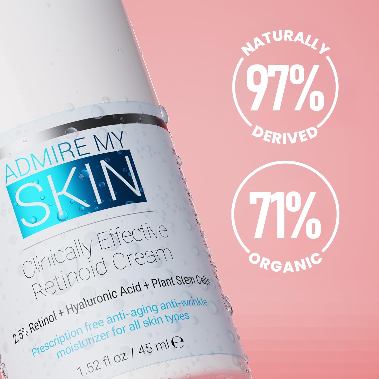 Admire My Skin Potent Retinoid Cream on skin during application