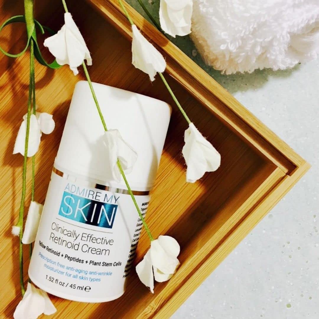 Admire My Skin Potent Retinoid Cream texture closeup highlights creamy formula