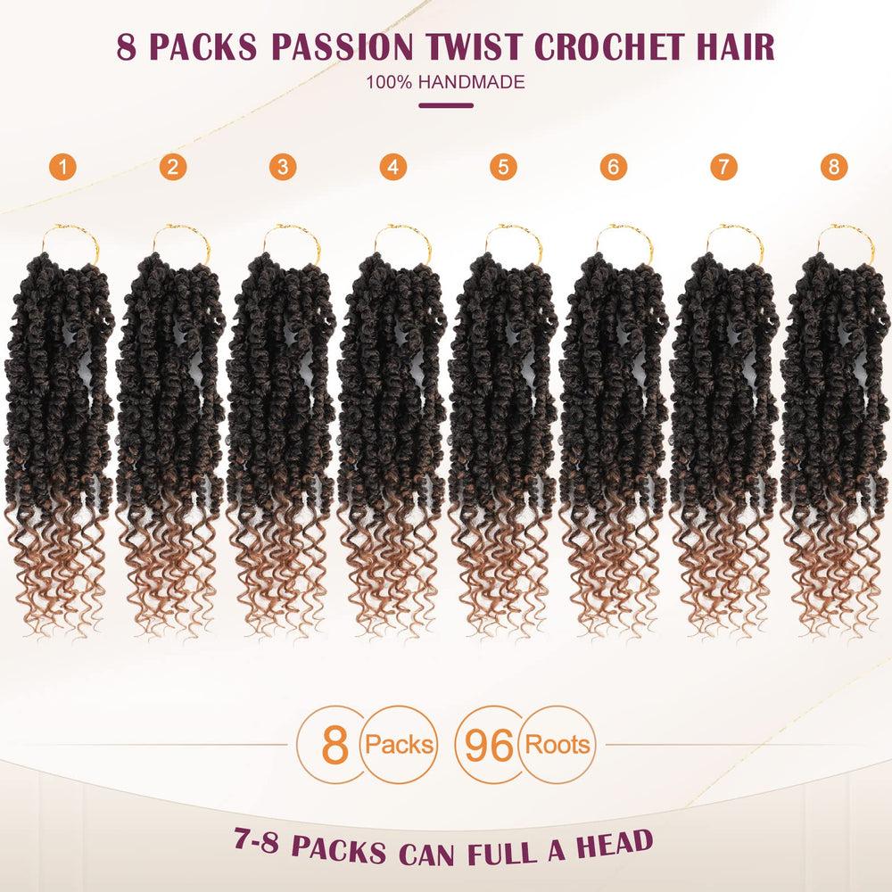 Admutty passion twist crochet hair 12-inch length for a versatile, youthful shape.