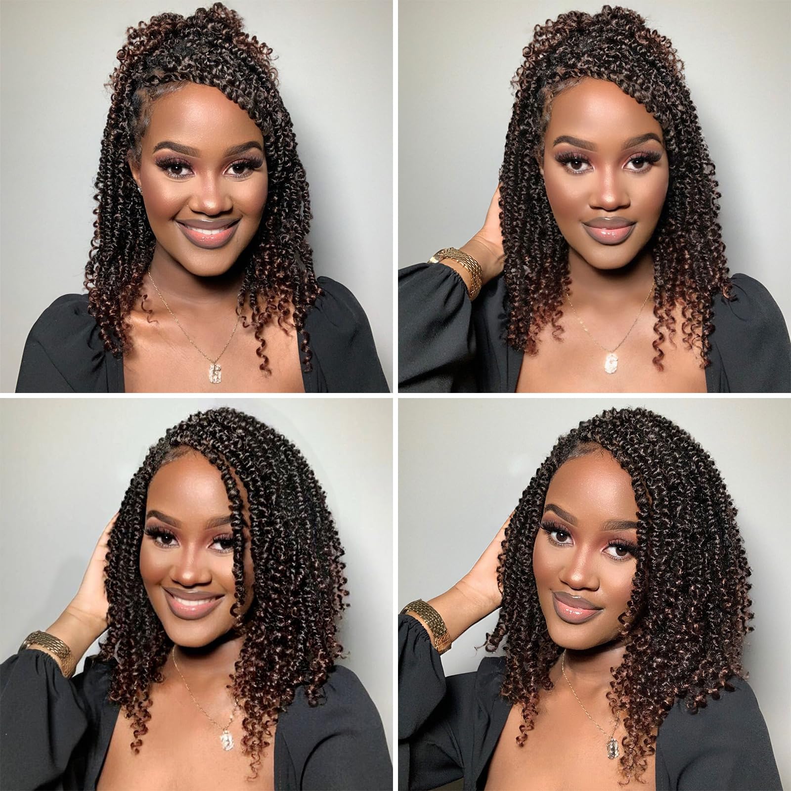 Admutty passion twist crochet hair eight-pack with tools included for convenient use.