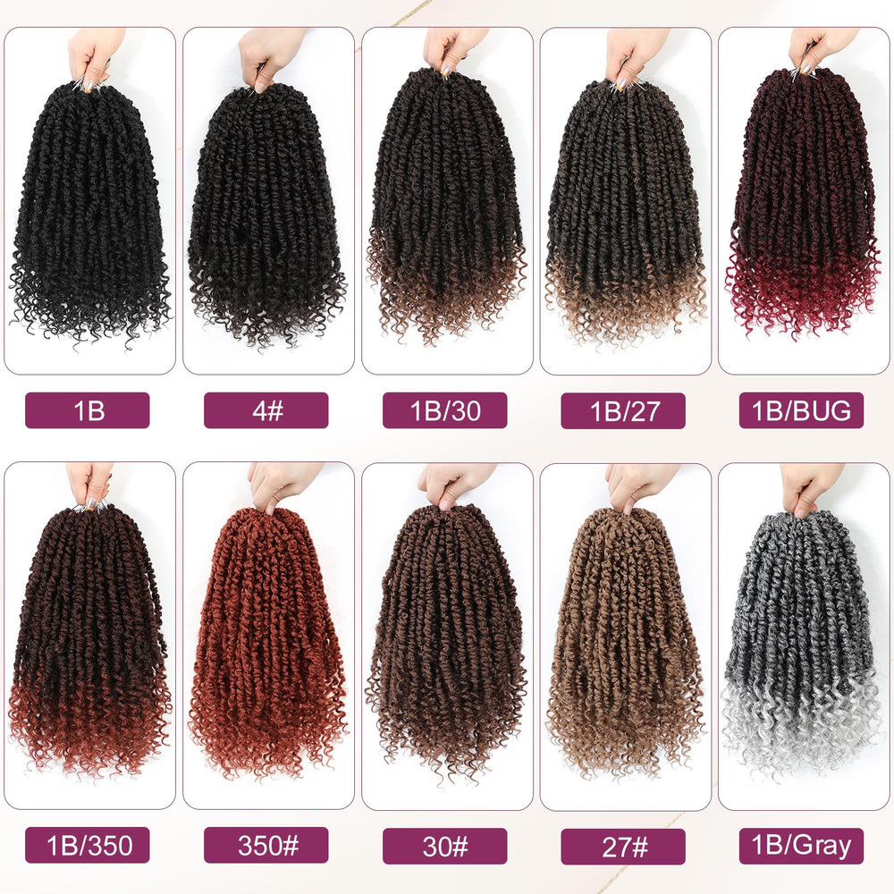 Admutty passion twist crochet hair easy installation demo especially for beginners.