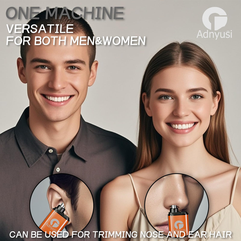 Adnyusi nose hair trimmer USB charge enables quick top-ups for travel.