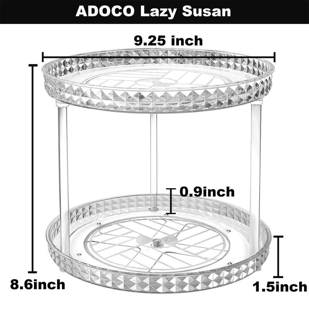 Adoco perfume and makeup storage tidies vanity and aids quick selection.