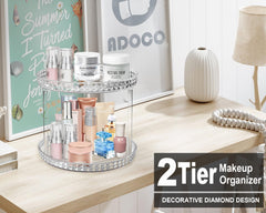 Adoco two-tier organizer can be used as two single trays.