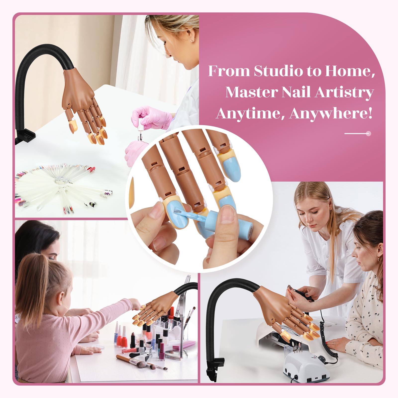 Adonafy practice hand with flexible joints mimics natural finger movements