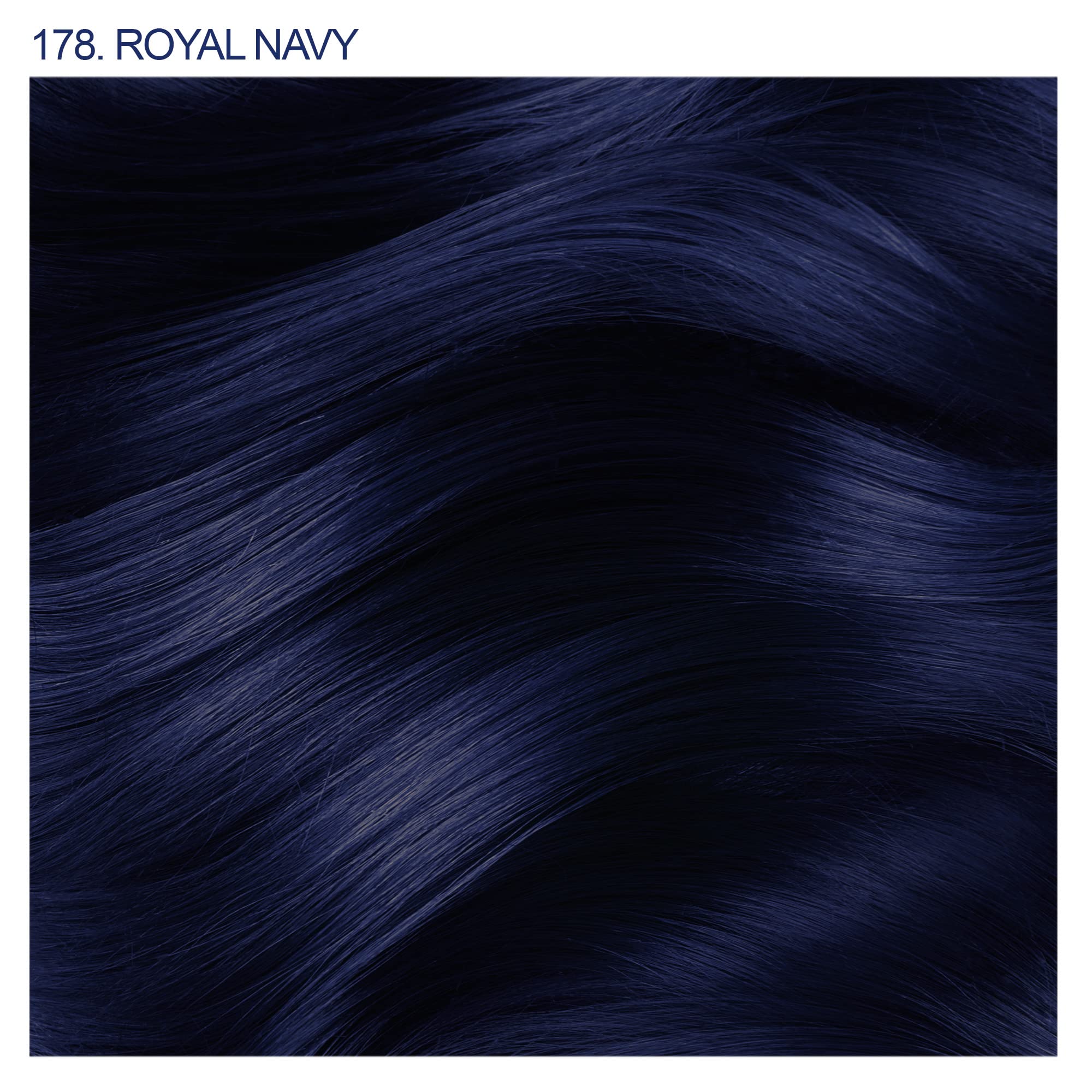 Adore 178 Royal Navy bottle pour captures rich pigment for even distribution