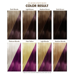 Adore Burgundy Bliss application close-up highlights smooth at-home coverage on various hair textures