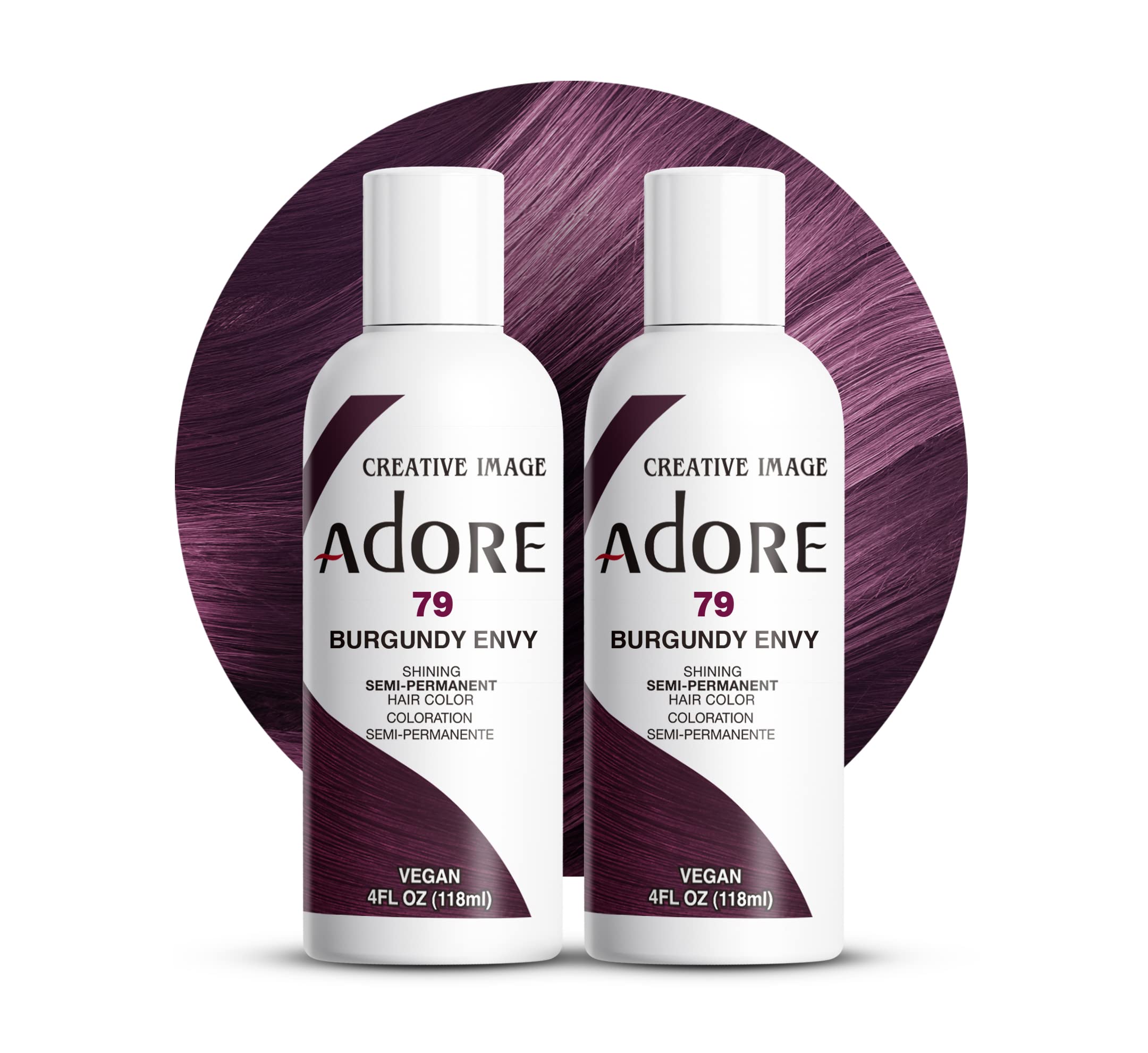 Adore Burgundy Envy packaging highlights USA-made quality and responsible manufacturing.