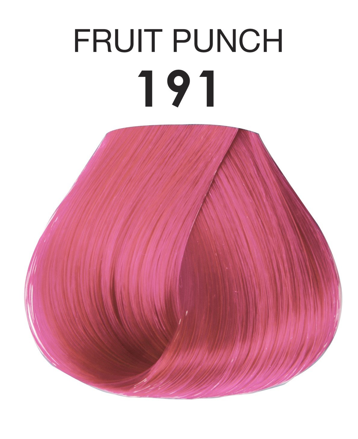 Adore Fruit Punch packaging highlights vegan cruelty-free dye made in the USA.