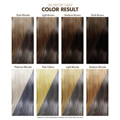 Adore Mystic Gray application with gloves for mess-free styling.