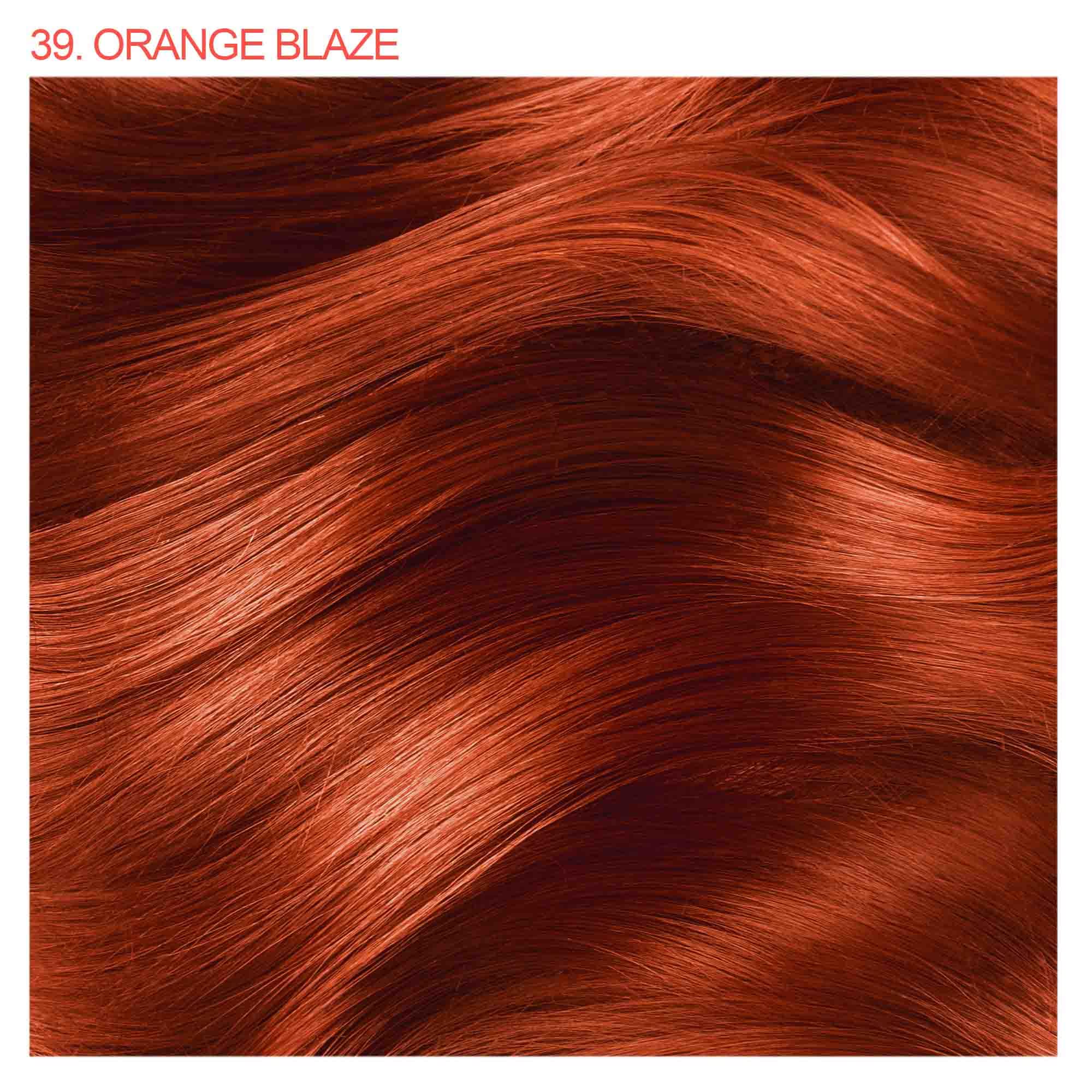 Adore Orange Blaze swatches show vibrant orange shade and coverage options