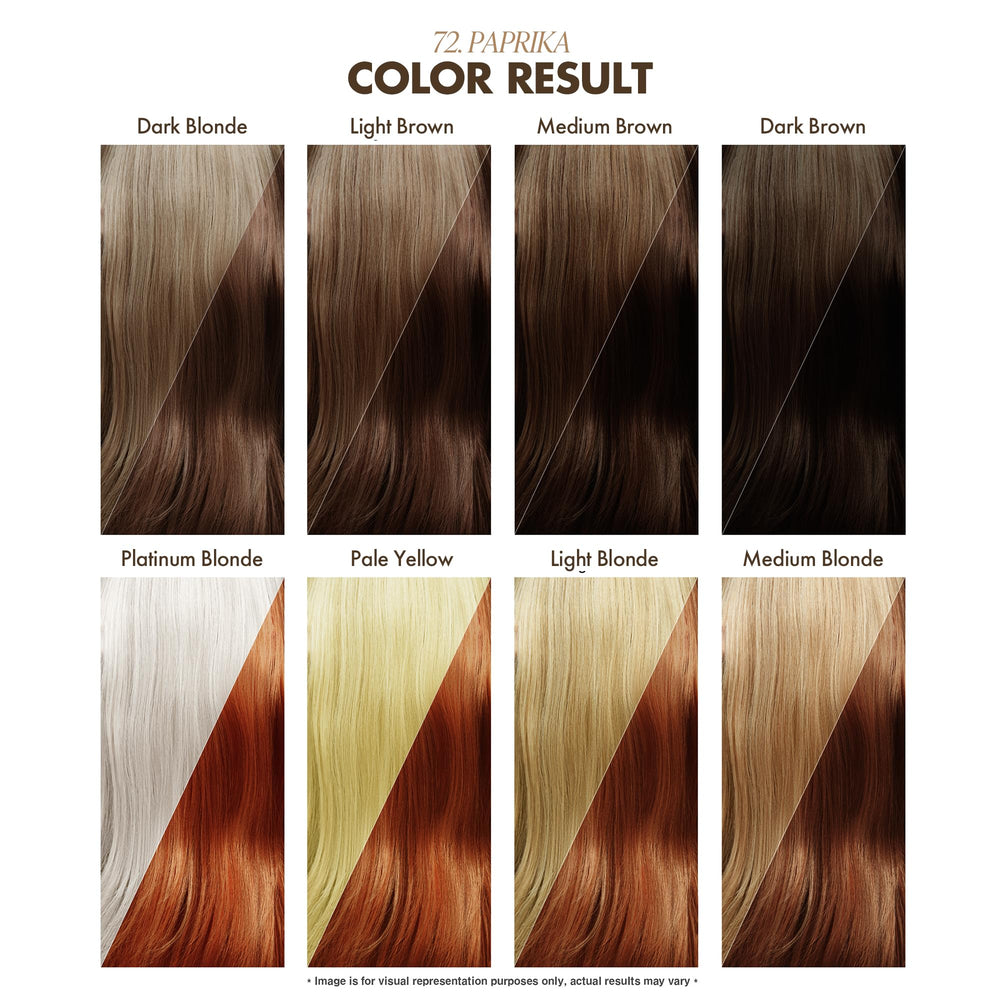 Adore Paprika hair color swatch highlights vibrant, salon-inspired results
