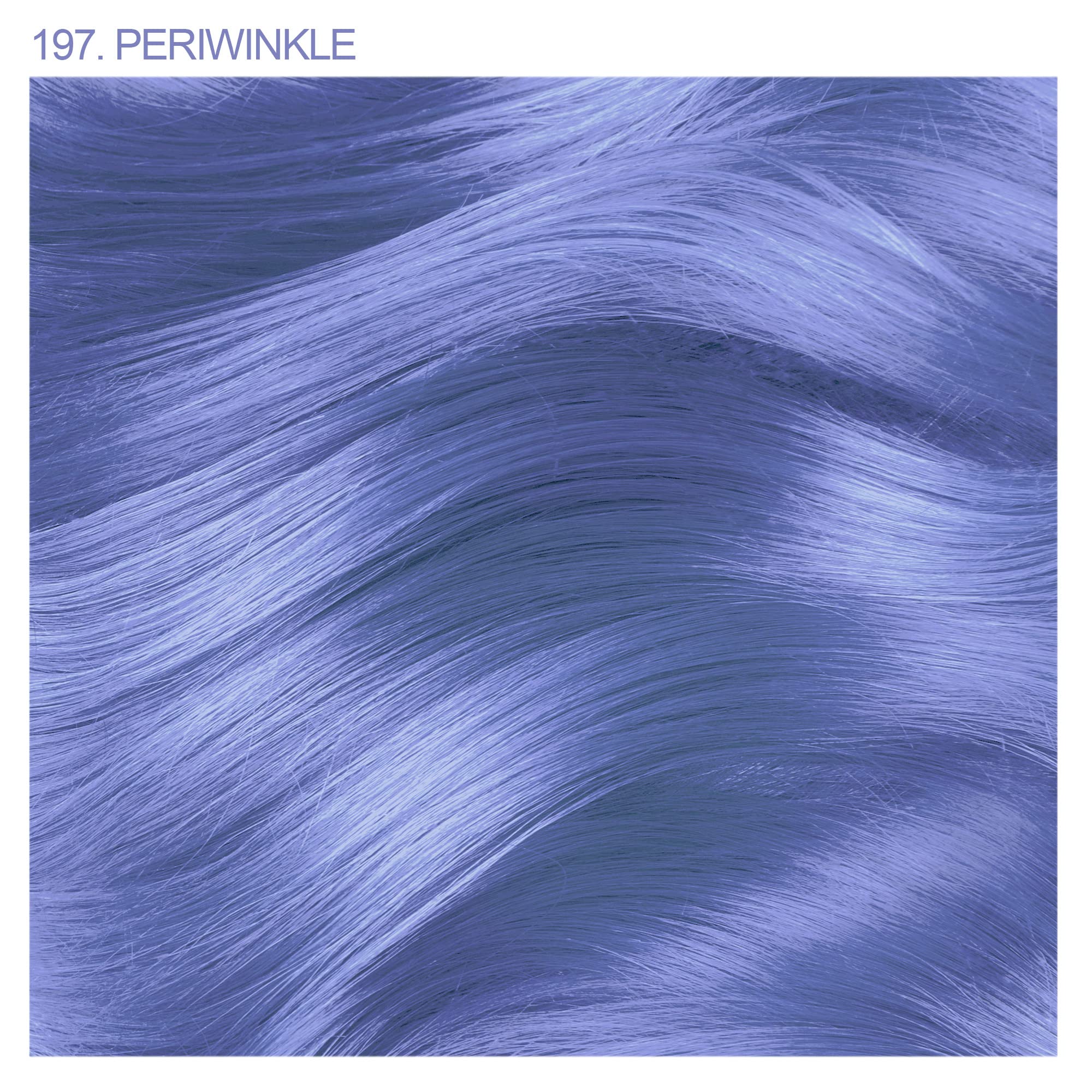 Adore Peri Winkle color swatches display shade versatility