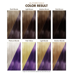 Adore Purple Rage application on hair yielding smooth, even coverage.