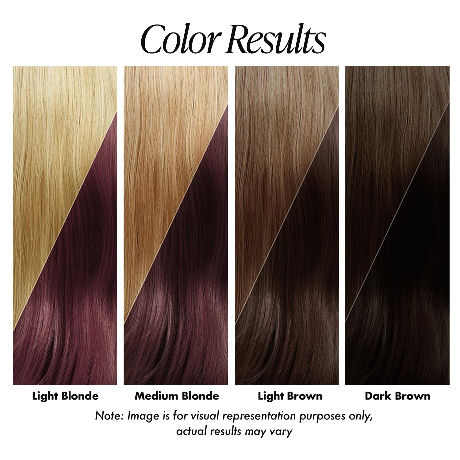 Adore rich amber color swatches reveal warm brown tones and depth