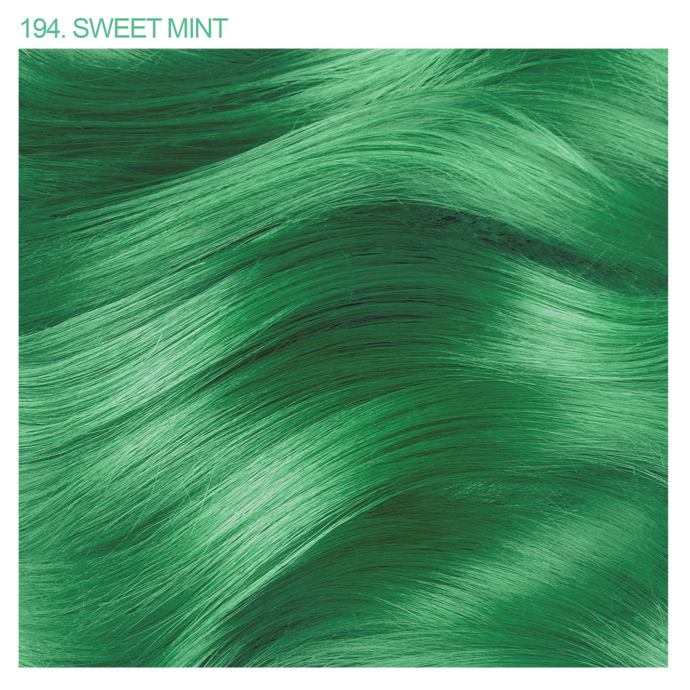 Adore Sweet Mint applying hair demonstrates easy at-home coloring