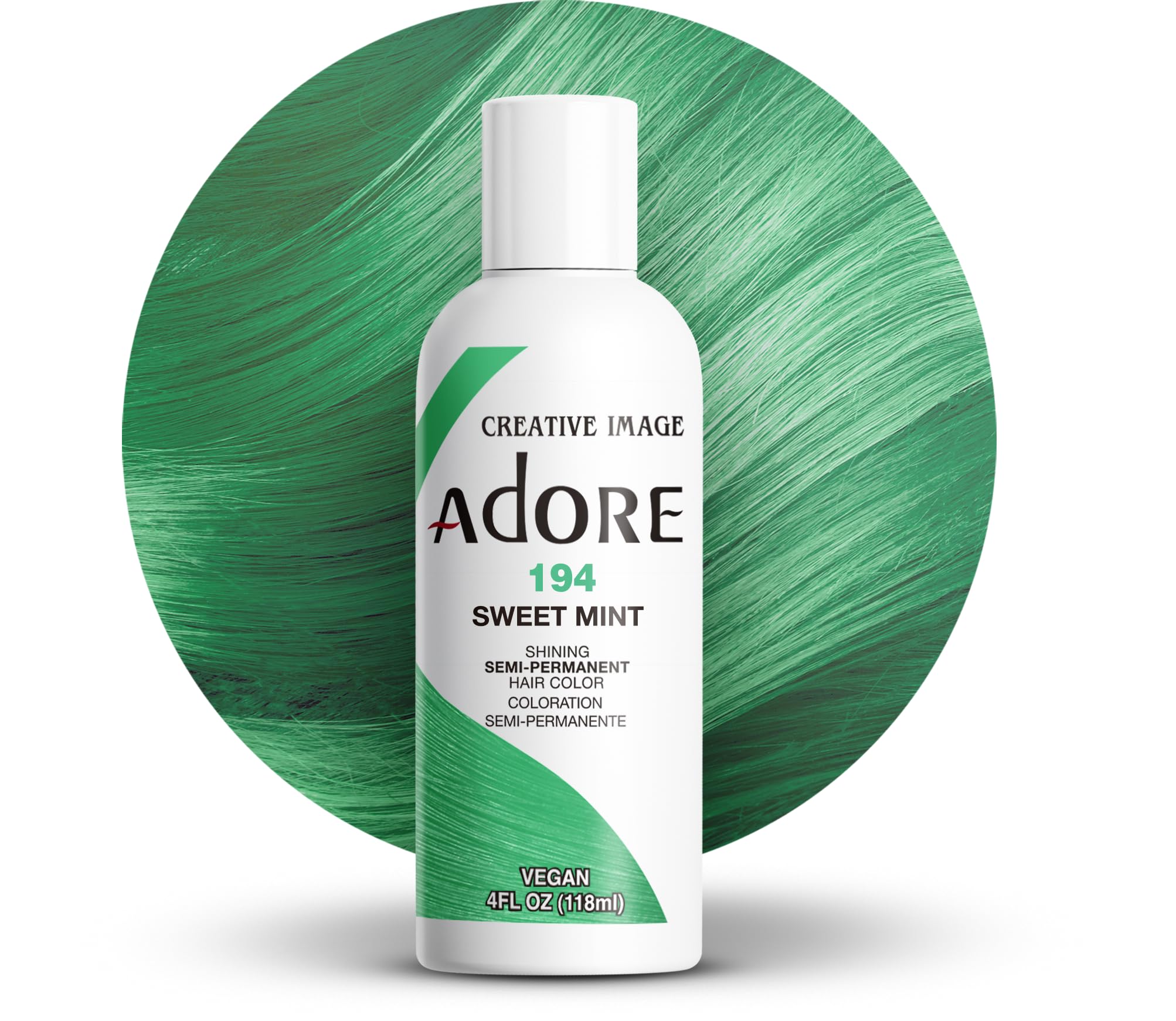 Adore Sweet Mint vibrant green result adds playful style to any look