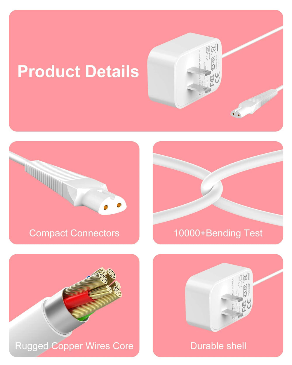 ADRICY Silk Epil 9 Charger compatibility list emphasizes broad model support.