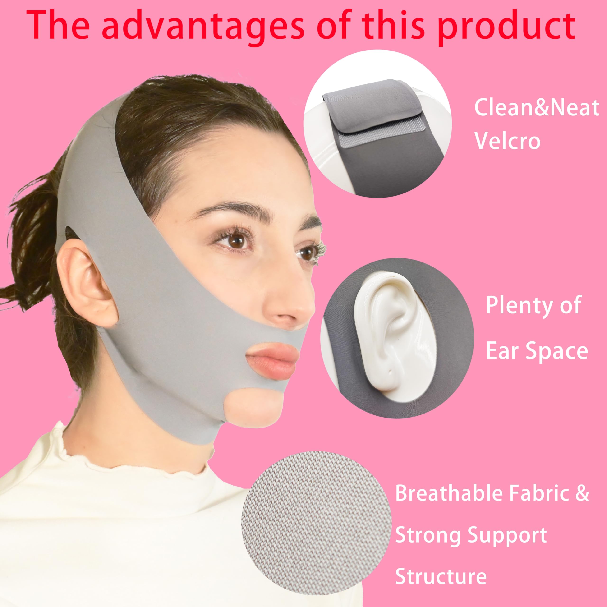 ADRUITE V Line Mask suitable for sleeping use and nightly wear.