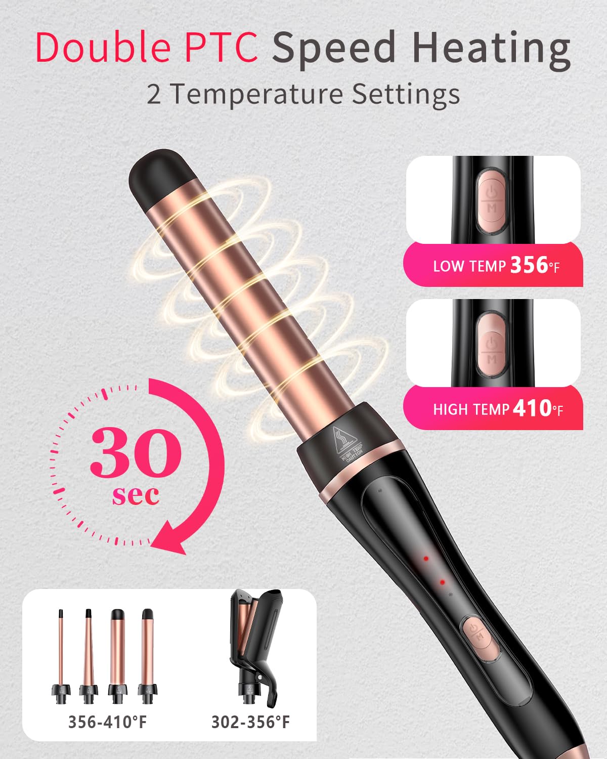 Aduarjo ceramic barrel 1.25-inch close-up for beachy waves.