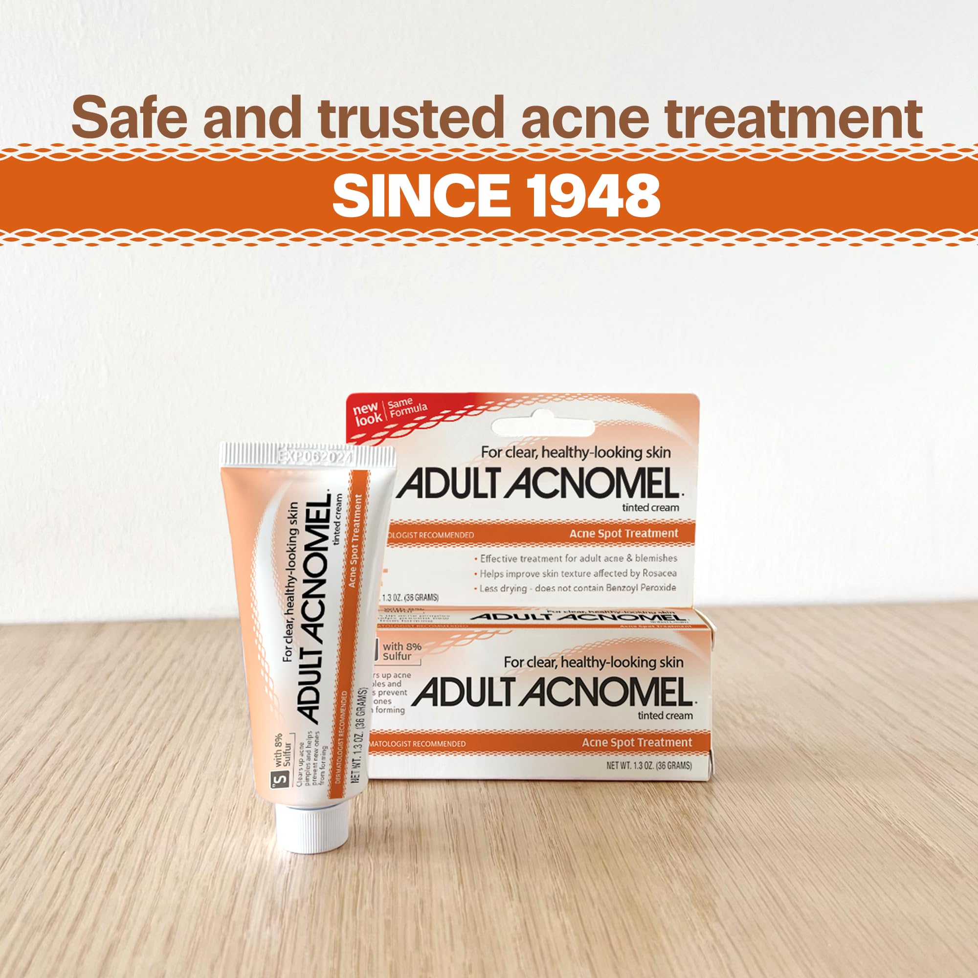 Adult Acnomel acne-cream-application-on-skin: smooths blemishes during daily use.