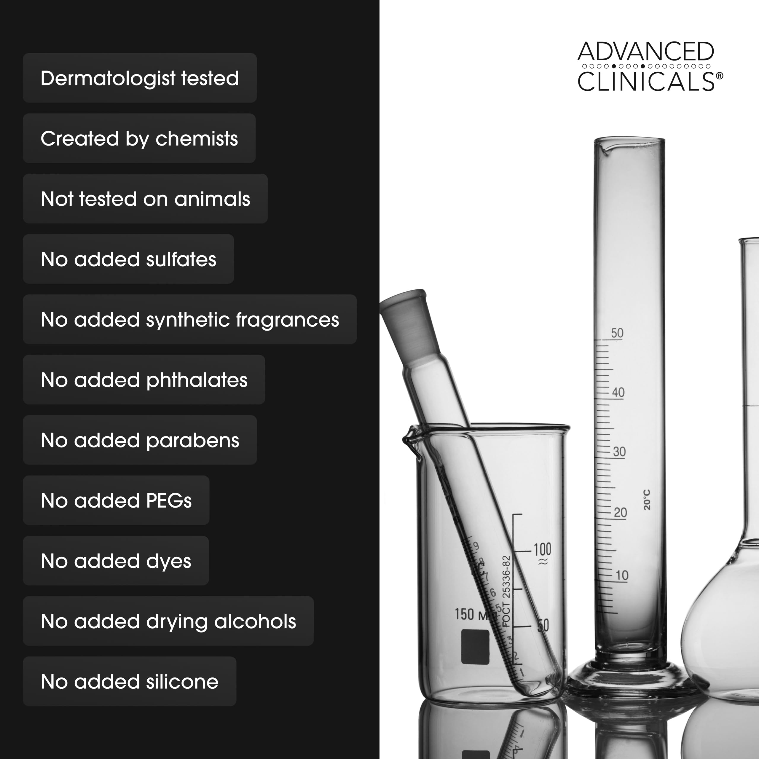 Advanced Clinicals 11.75 oz packaging highlights generous supply.