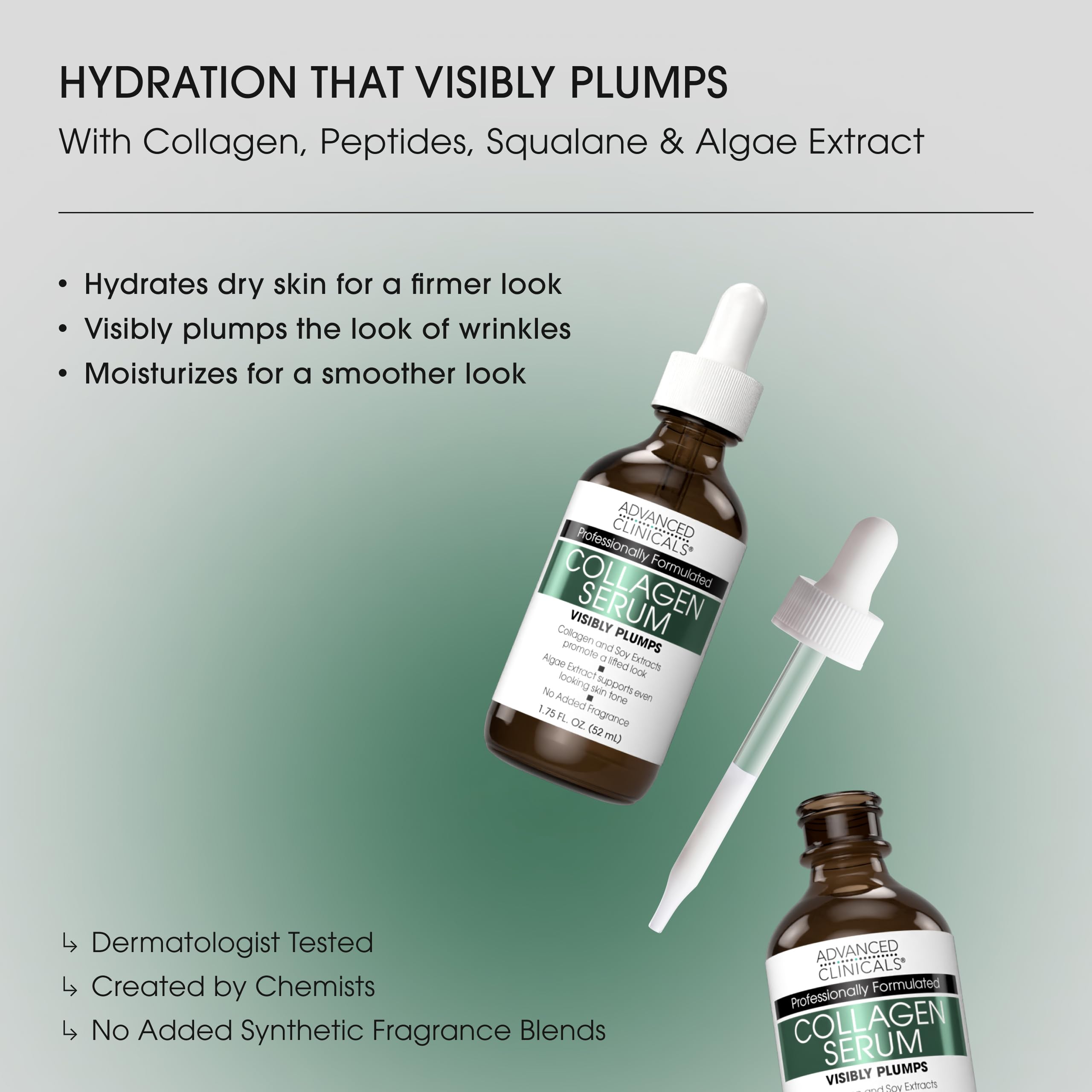 Advanced Clinicals 2pc set packaging flat lay emphasizes fragrance free skincare