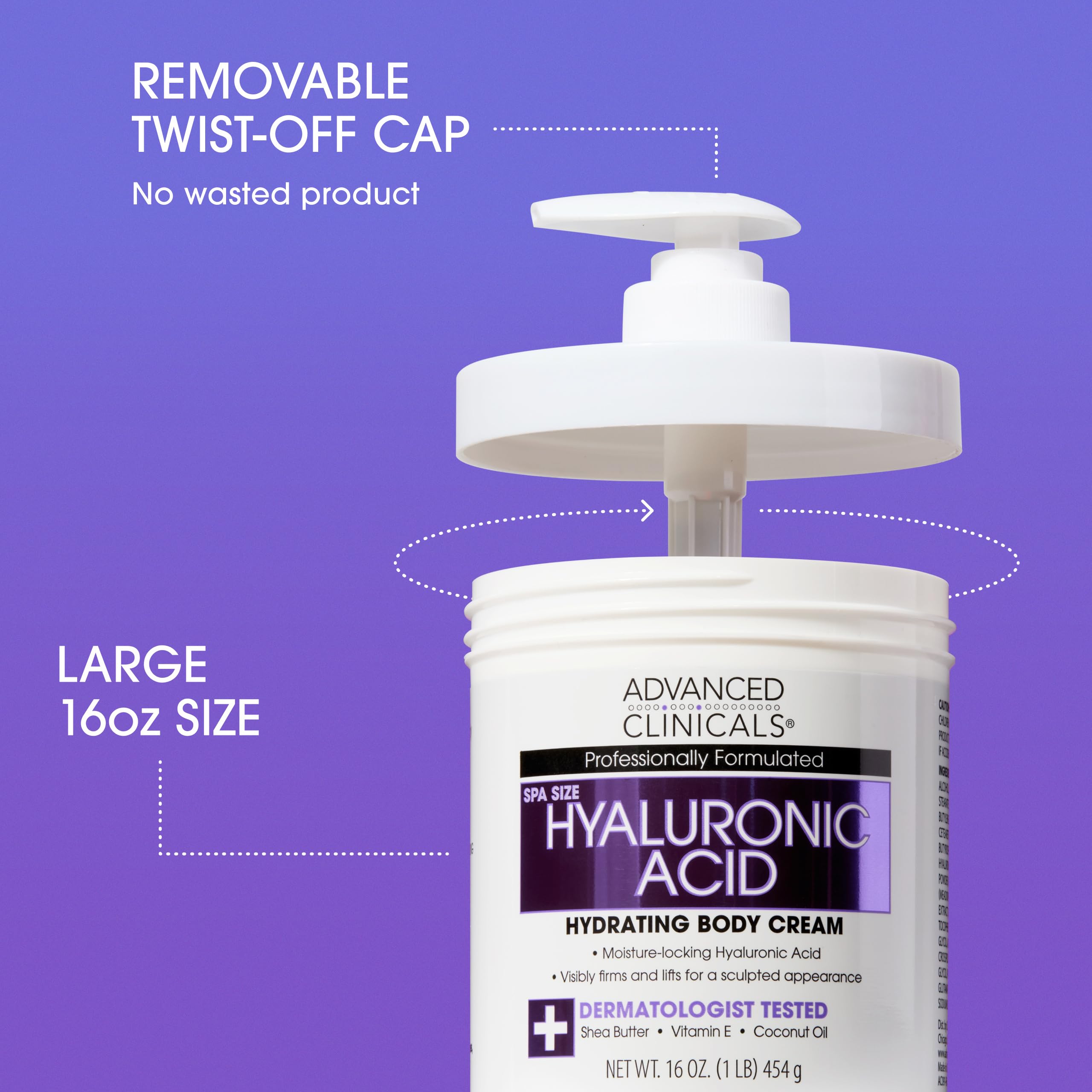 Advanced Clinicals 2pc set packaging emphasizes skincare duo for hydrated face and body.