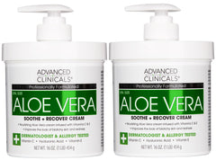 Advanced Clinicals Aloe Vera Lotion bottle 16oz highlighting a hydration-focused formula